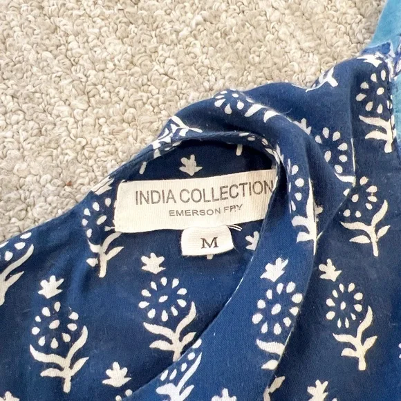 Emerson Fry Patchwork Blues Organic Basalie Top - Picture 9 of 11